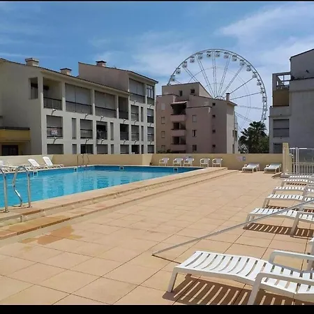 Beau Avec Balcon, Vue Piscine, Parking Prive, Climatisation, Solarium, Laverie 公寓 阿格德