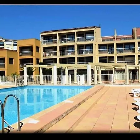 公寓 Beau Avec Balcon, Vue Piscine, Parking Prive, Climatisation, Solarium, Laverie 阿格德